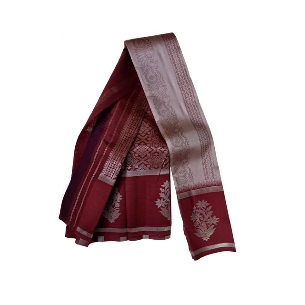 Generic Women's Soft Silk Wooven Saree With Unstitched Blouse 5.5Mtr (Multicolor)